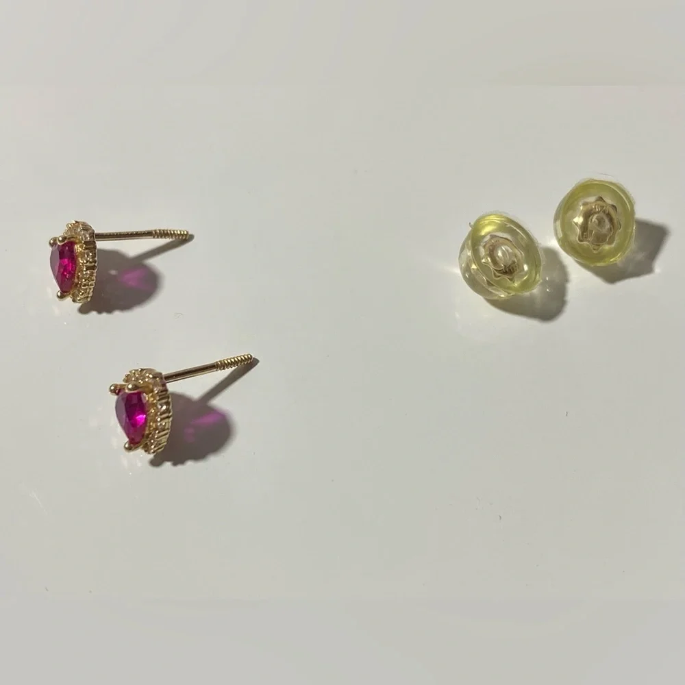 💕14K Yellow gold & CZ children’s studs with screw backs • KAY Jewelers